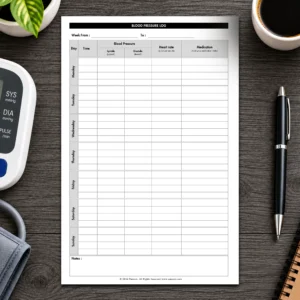 Blood Pressure Tracker PDF template