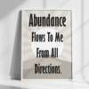 Abundance flows to me