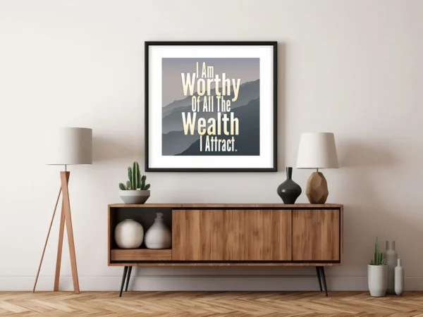 I am worthy of all the wealth mock up