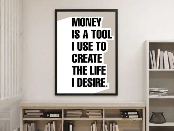 money is a tool-digital wall decor mock up